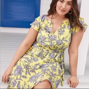 LOFT | Trellis Garden Ruffle Sleeve Midi Dress